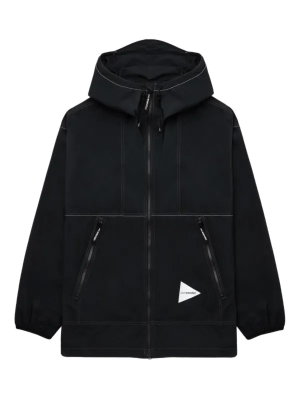 And Wander フーデッド ジャケット | ブラック | FARFETCH JP