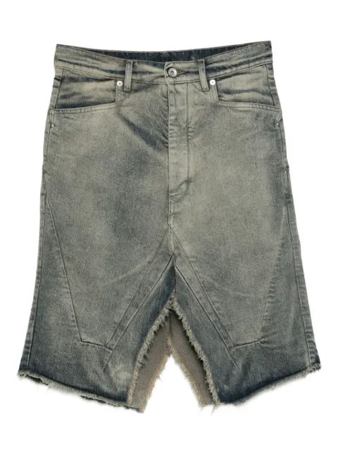 Rick Owens slivered denim skirt