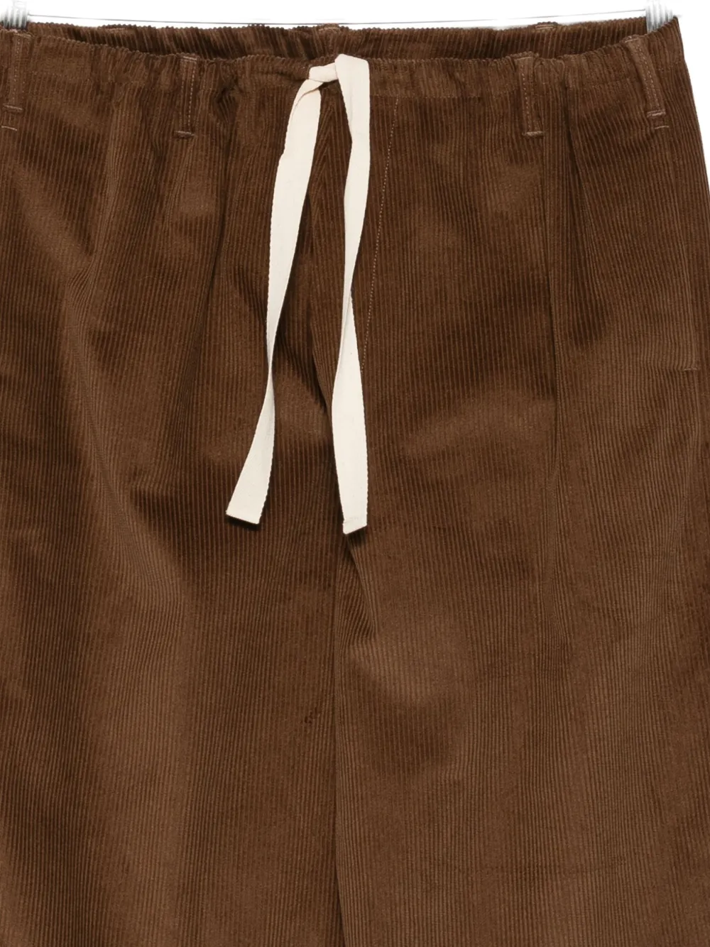 Moschino Drawstring-waist Corduroy Trousers In Brown