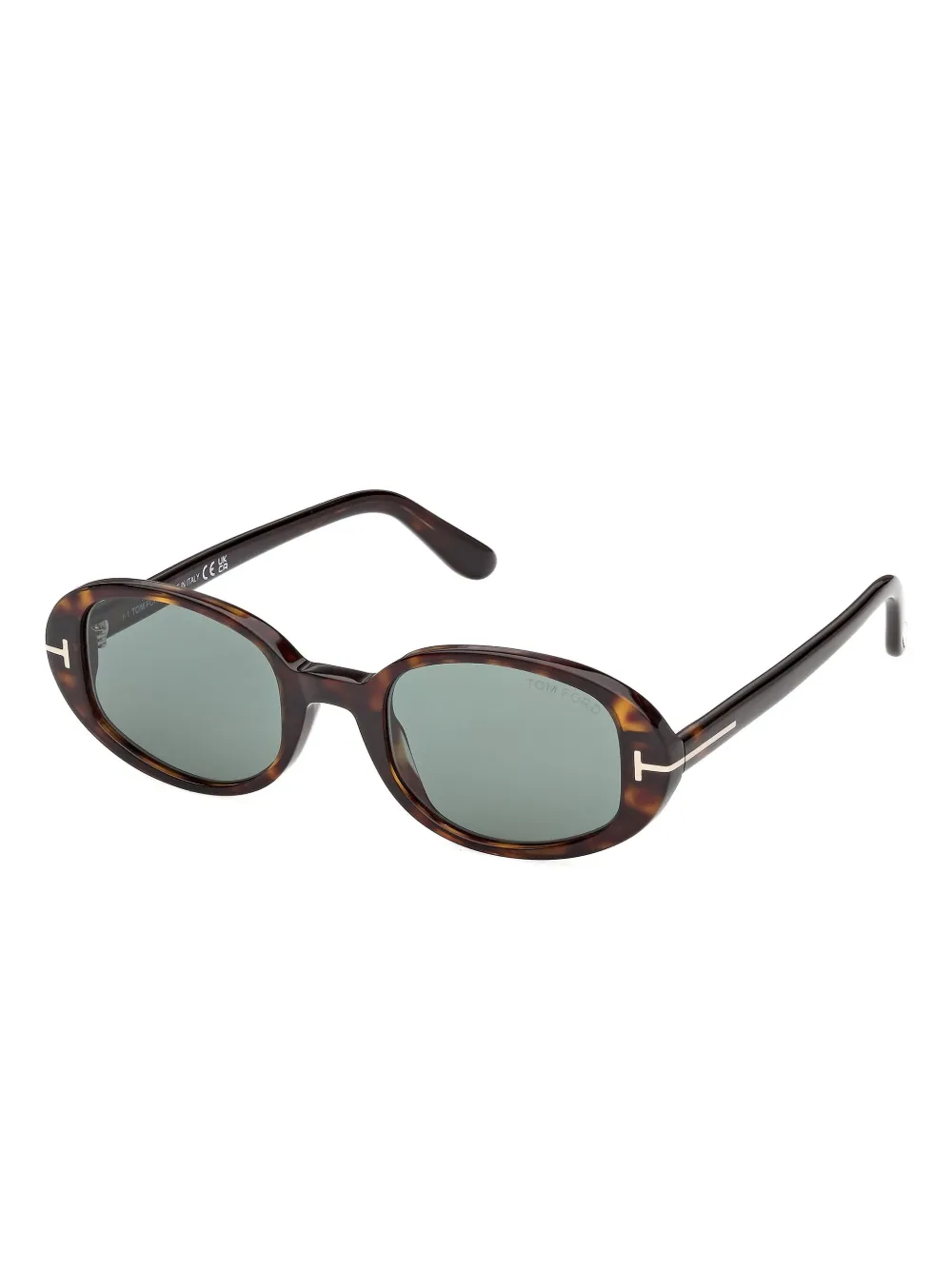 TOM FORD Eyewear Zonnebril met ovalen montuur - Bruin