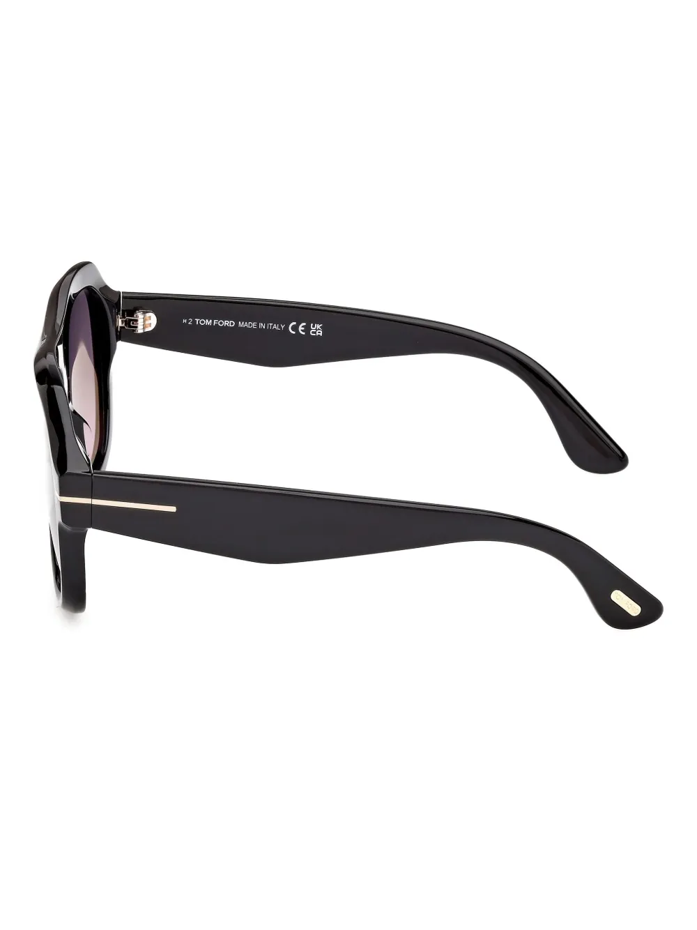 Tom Ford Eyewear Pilot Frame Sunglasses In Black