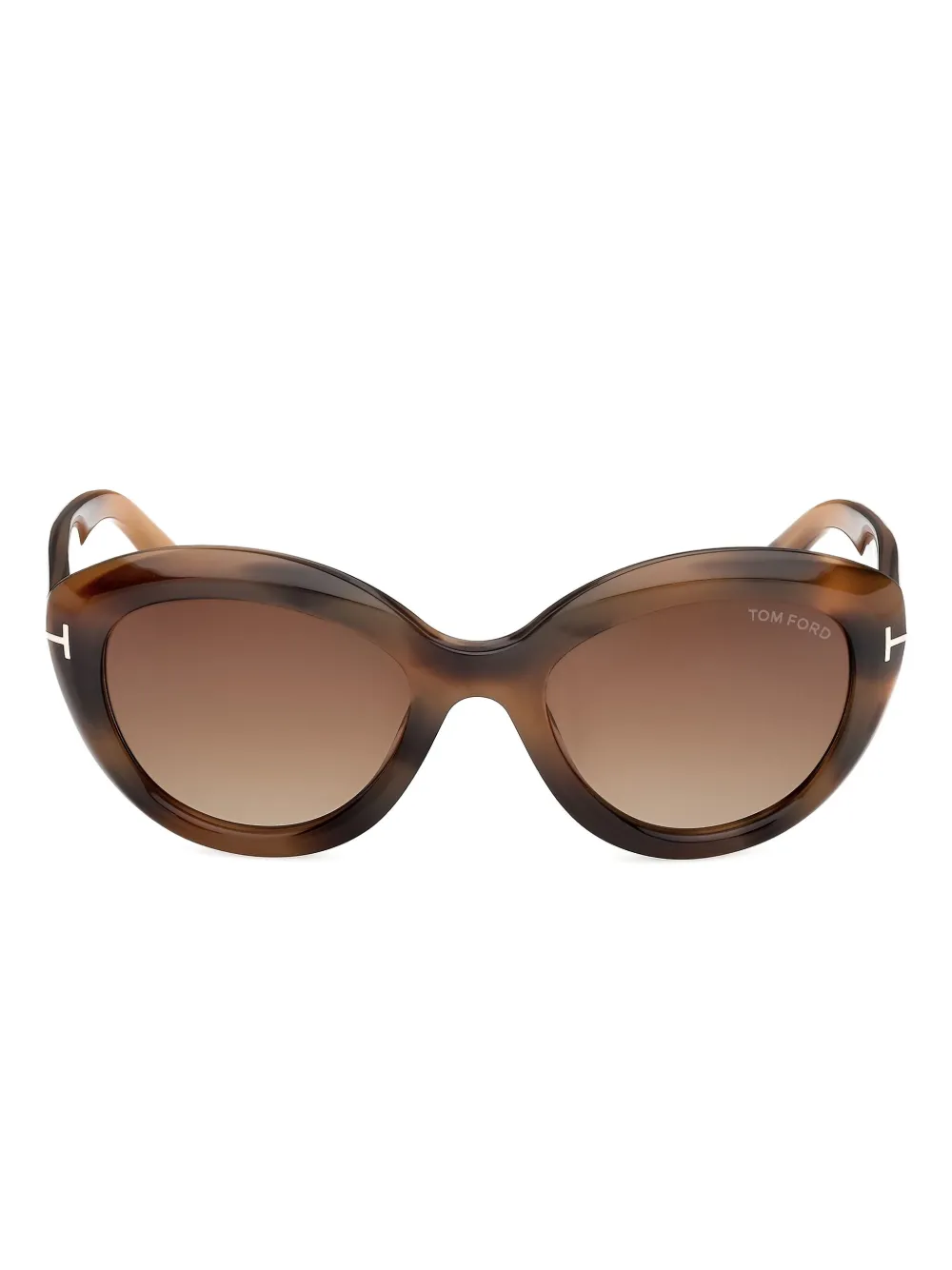 Tom Ford Round Frame Sunglasses In Brown