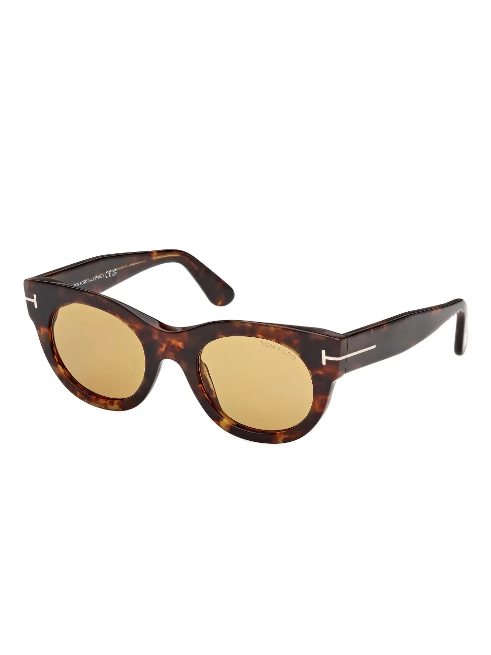 Tom Ford Round-frame Sunglasses In Brown