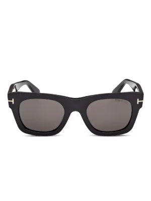 TOM FORD Eyewear ラウンドフレーム サングラス | ブラック | FARFETCH JP