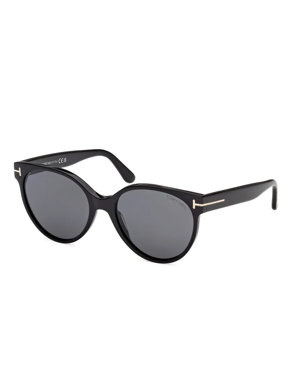 TOM FORD Eyewear Zonnebril met rond montuur - Zwart