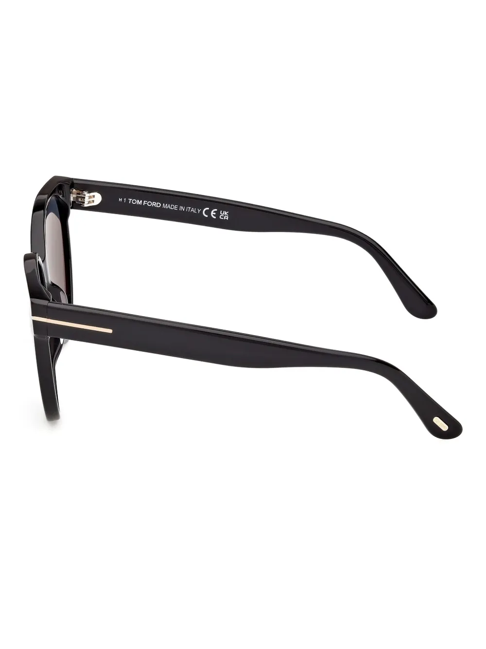 TOM FORD Eyewear Zonnebril met rond montuur Zwart