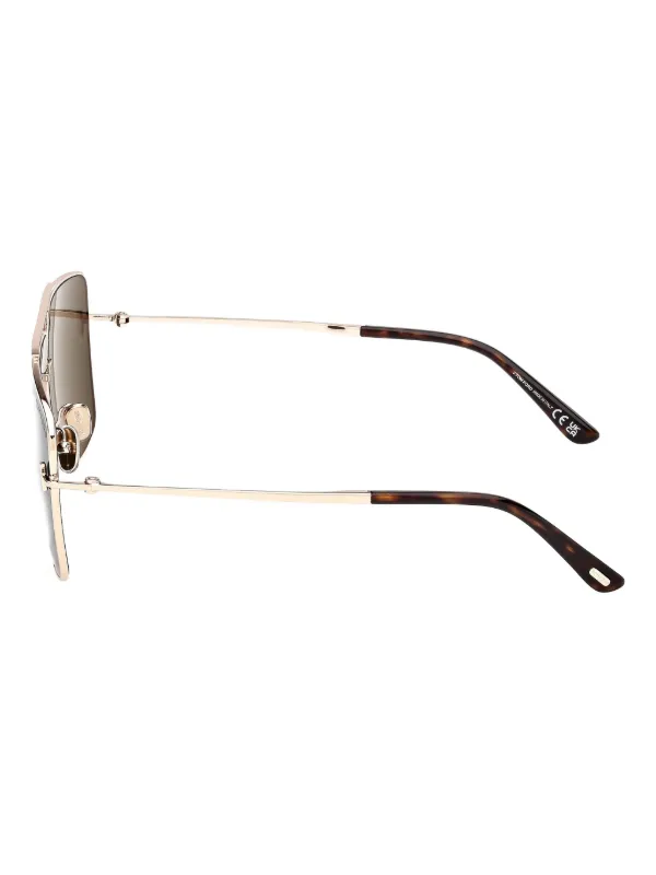 TOM FORD Eyewear ジオメトリックフレーム サングラス | ゴールド TOM FORD Eyewear ジオメトリックフレーム サングラス | ゴールド