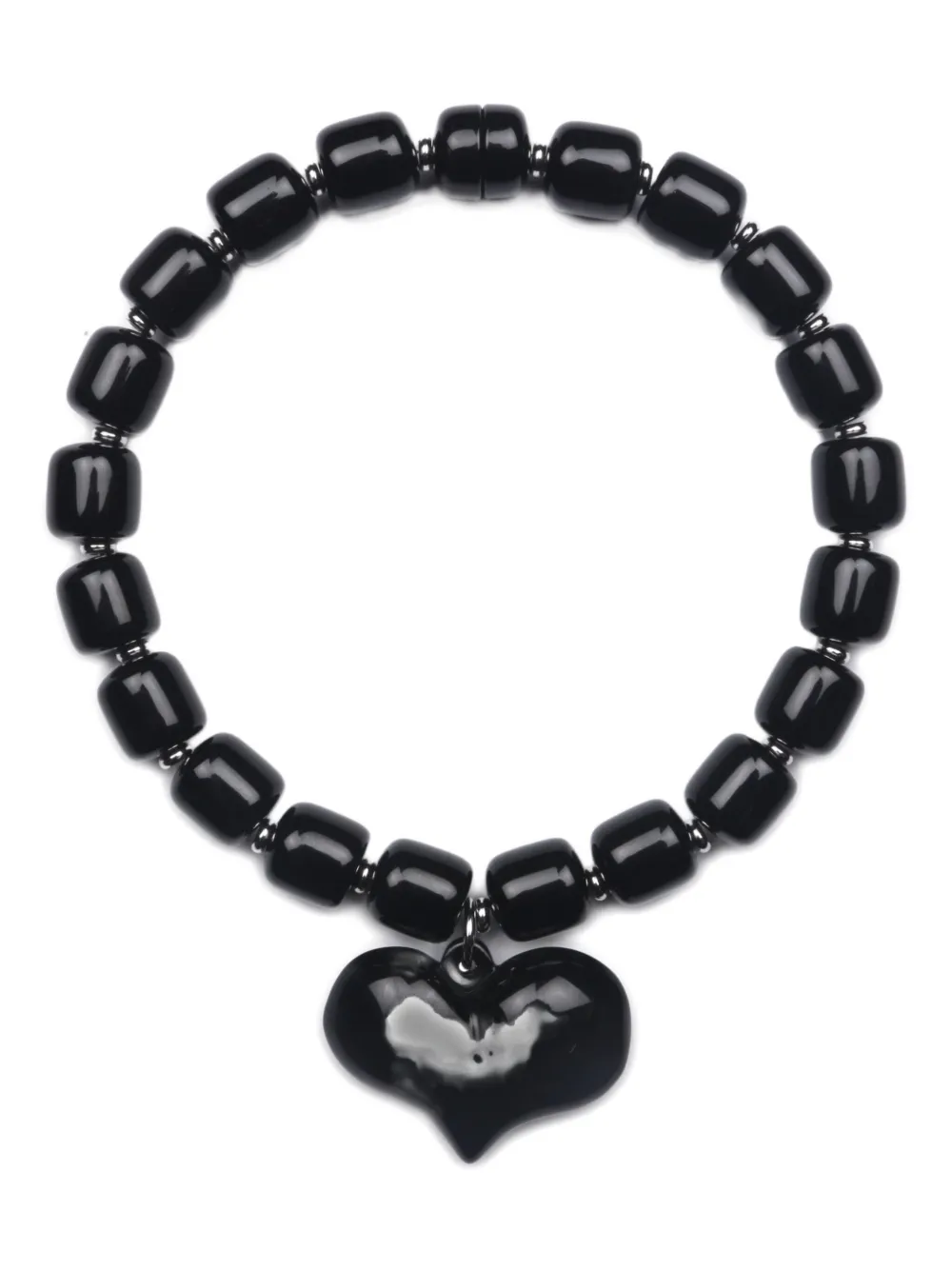 Julietta Amore Heart-charm Necklace In Black