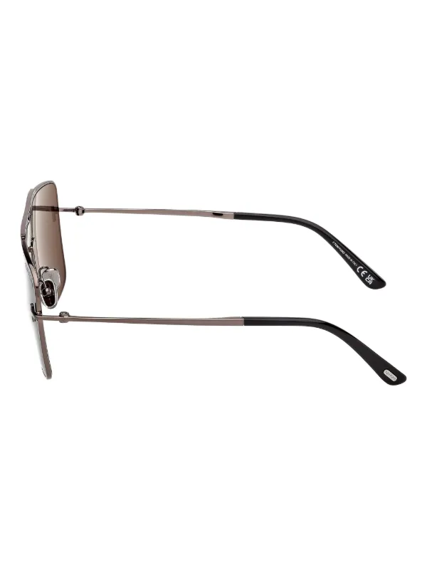TOM FORD Eyewear Eliott-02 スクエアフレーム サングラス | ブラック
