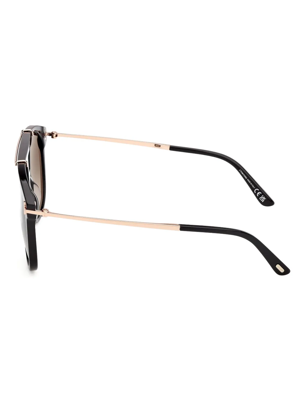 TOM FORD Eyewear Zonnebril met piloten montuur Zwart