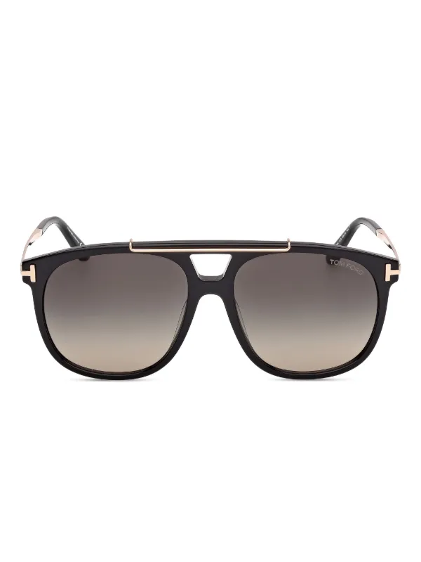TOM FORD Eyewear Sam パイロット サングラス | ブラック | FARFETCH JP