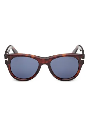 TOM FORD Eyewear トータスシェル スクエアサングラス | ブラウン