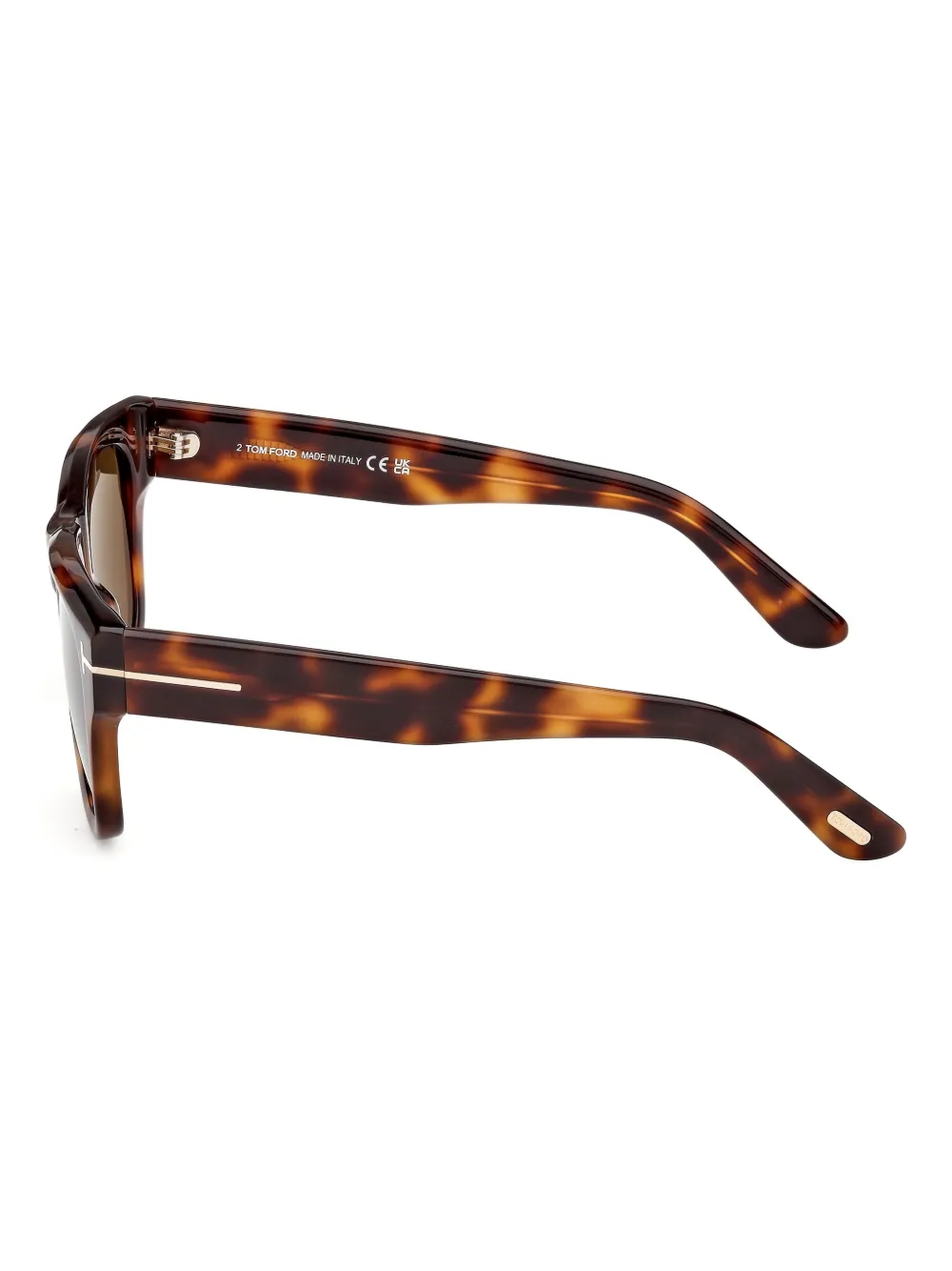 TOM FORD Eyewear Zonnebril met rechthoekig montuur Bruin