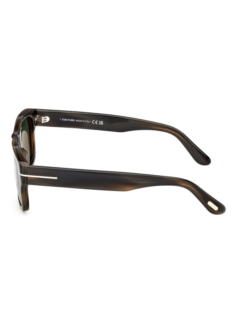 TOM FORD Eyewear Zonnebril met rechthoekig montuur Bruin