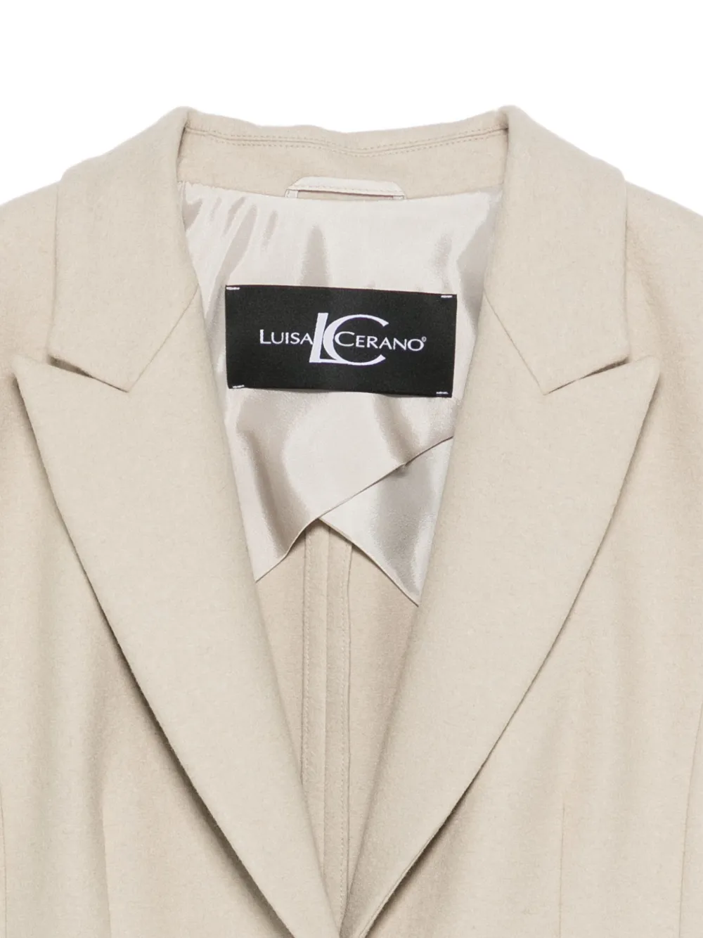 Luisa Cerano Blazer met puntige revers en zakken Beige