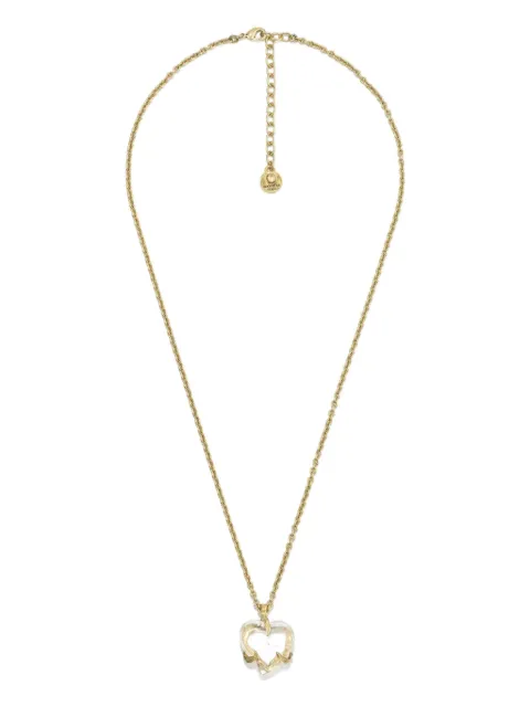 Goossens heart-shape rock-crystal necklace