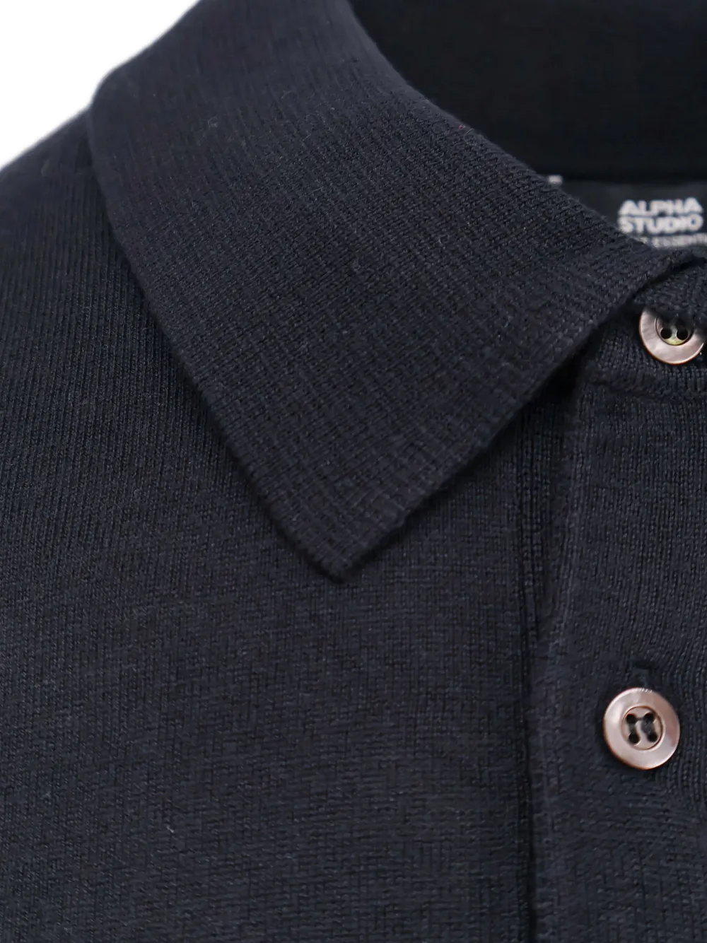 Alpha Industries Buttoned Polo Shirt In Blue