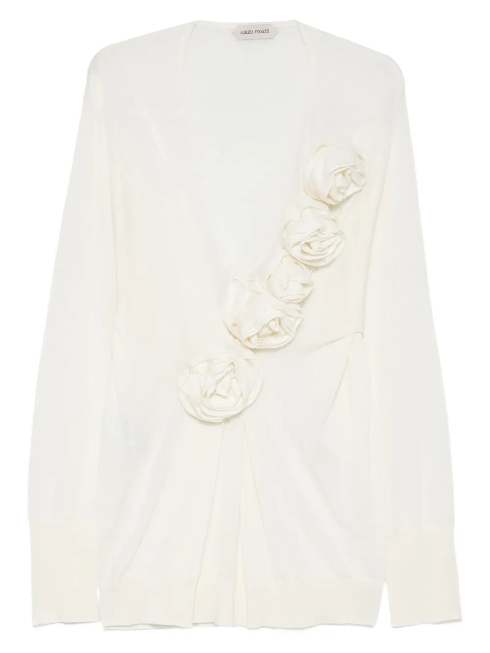 Alberta Ferretti suéter con aplique floral | blanco | Image 1