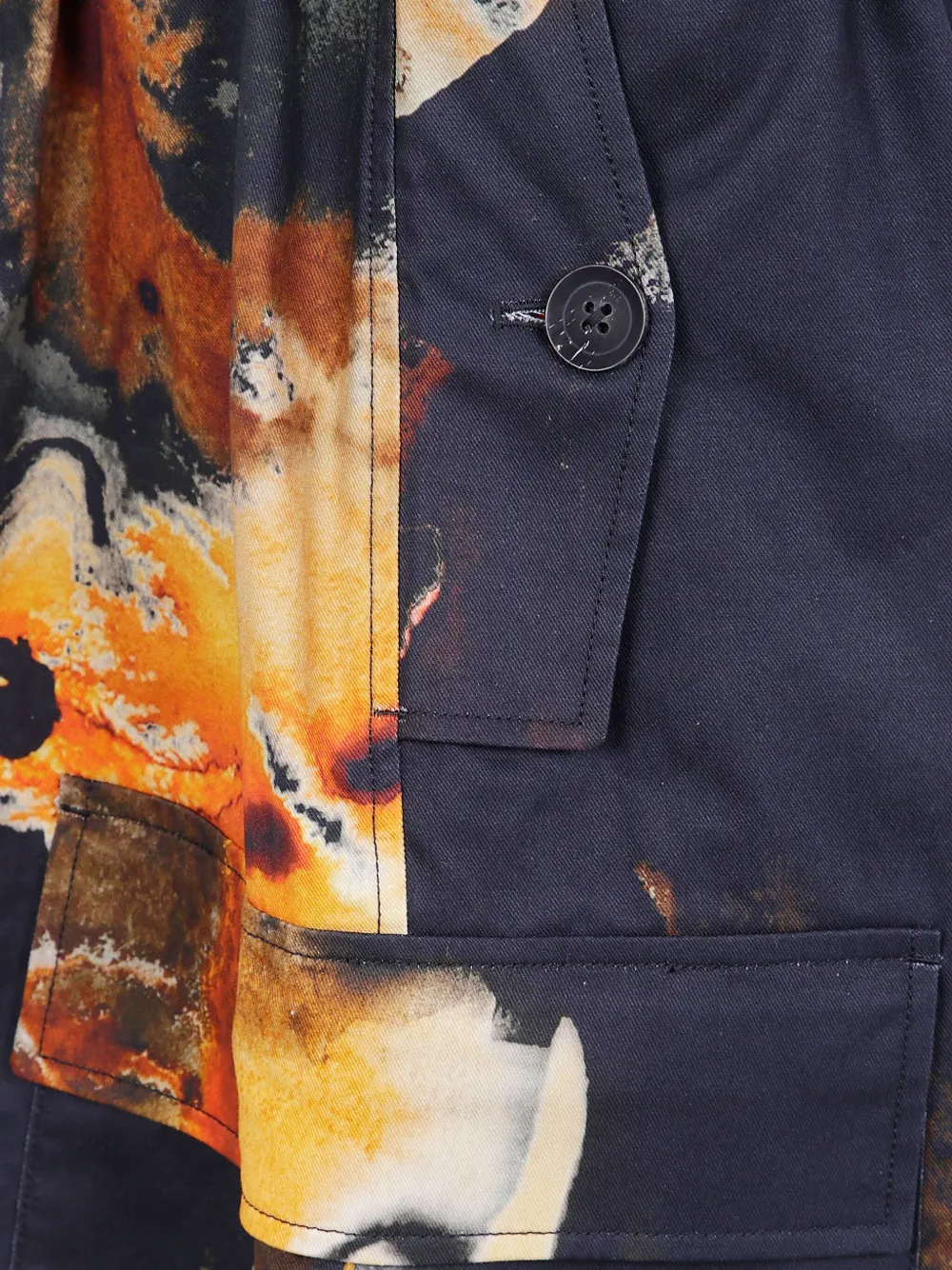 Y-3 Abstract-pattern Trousers In Blue
