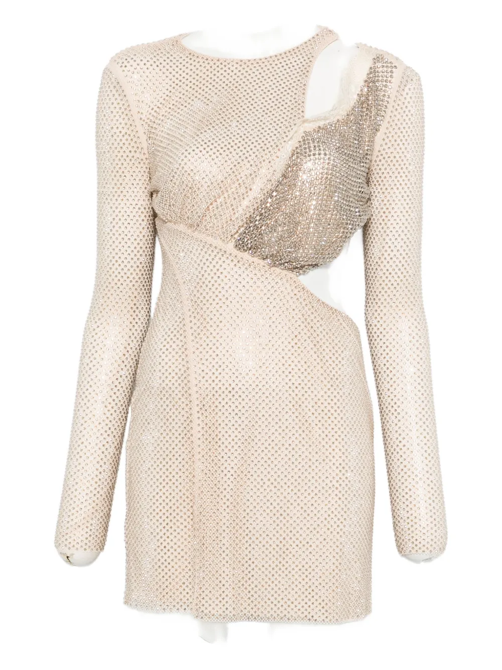 Self-portrait Cut-out Mini Dress In Neutral