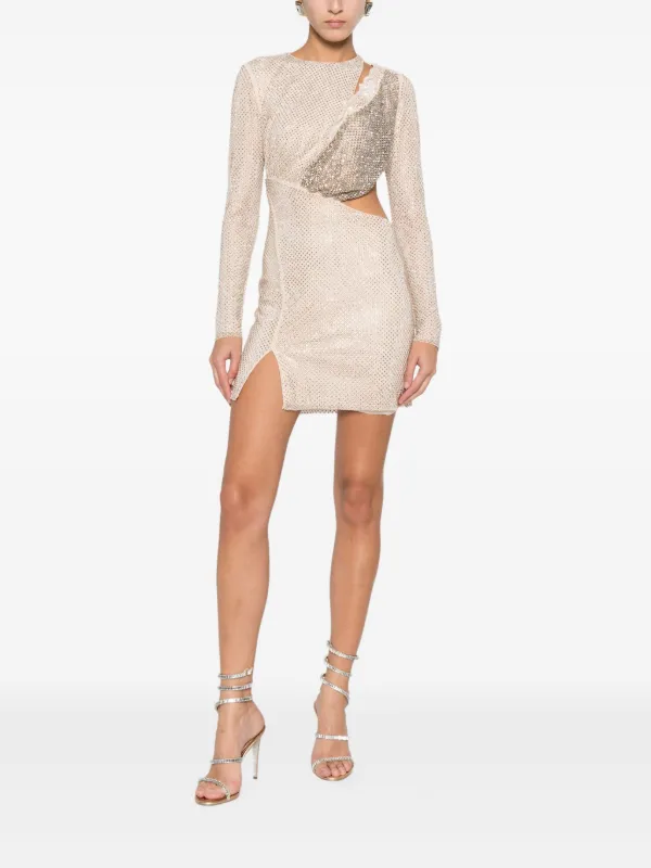 self portrait cut out mini dress Self-Portrait Payne Lace Cut-out Mini Dress