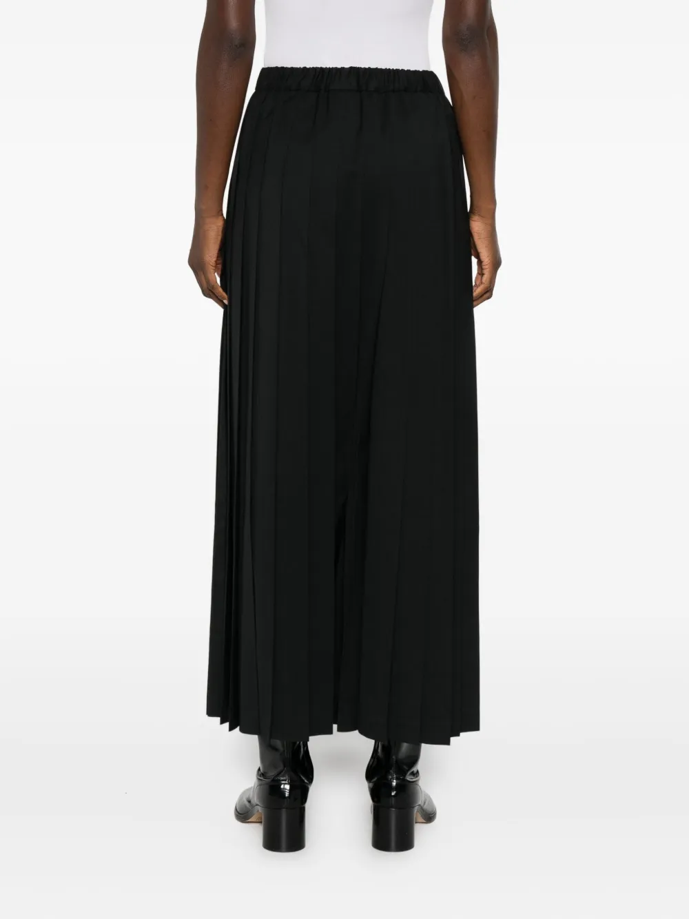 Junya Watanabe Pleated Wide-leg Trousers In Black