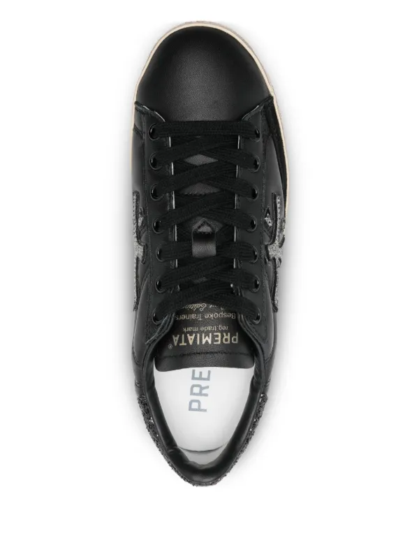 Premiata Steven glitter-panelsneakers | Black | FARFETCH