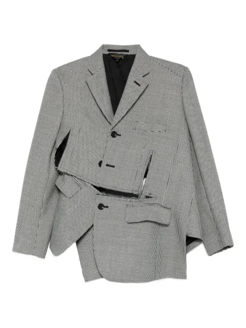 Comme Des Garçons chamarra con paneles y motivo pied de poule