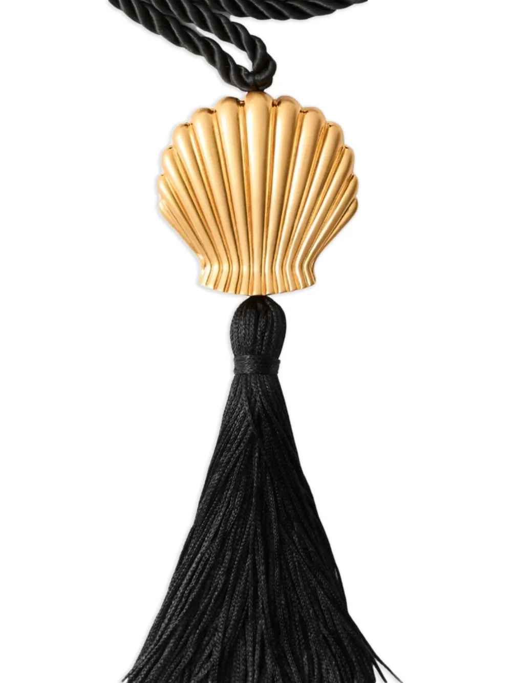 Julietta Éze Shell Tassel Necklace In Black