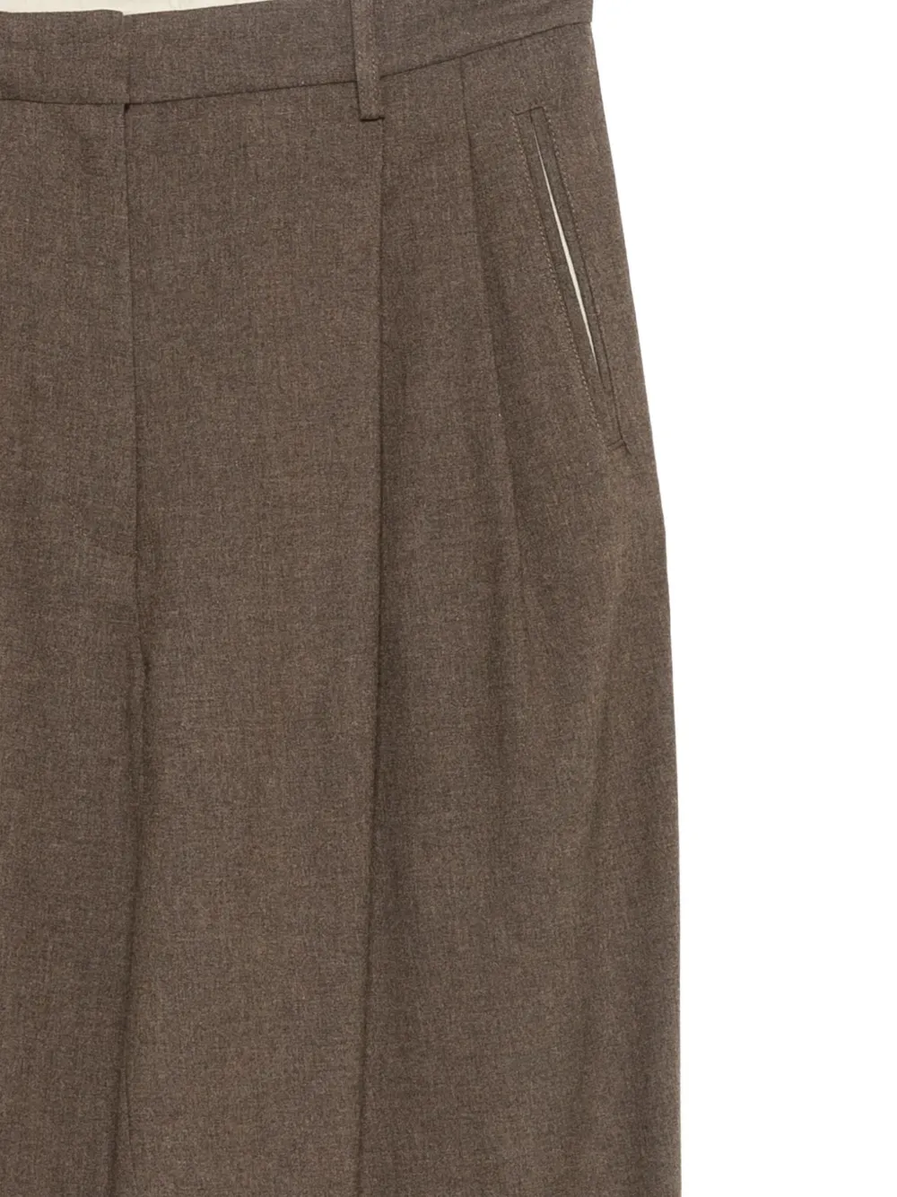 Alysi Pleated Trousers In Brown