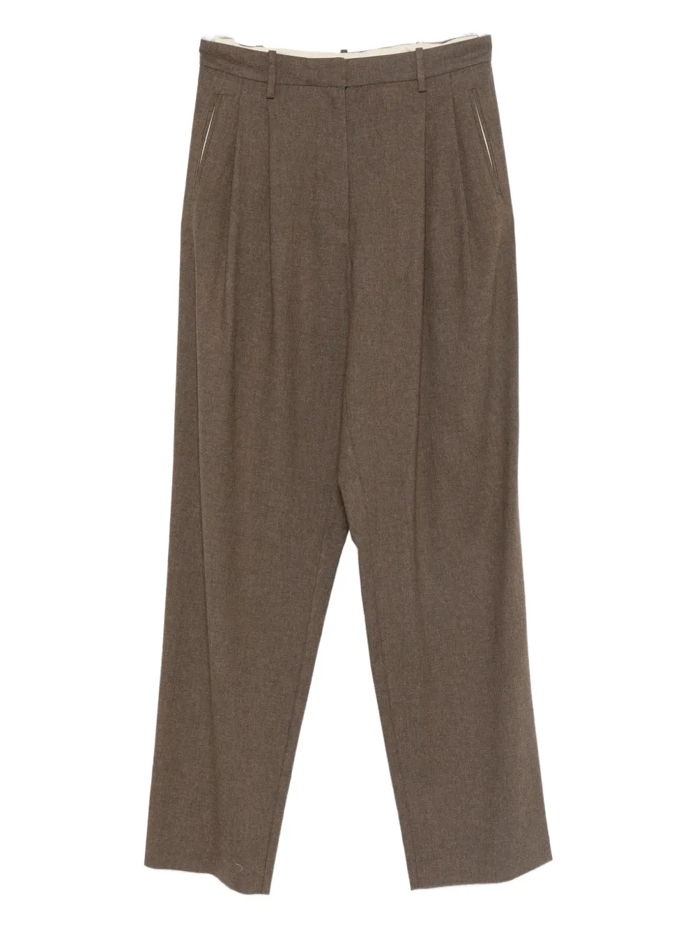 Alysi Pleated Trousers In Brown