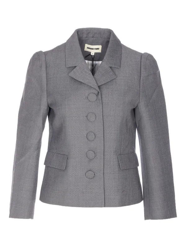 Shushu/Tong Lapel Button Jacket in Grey