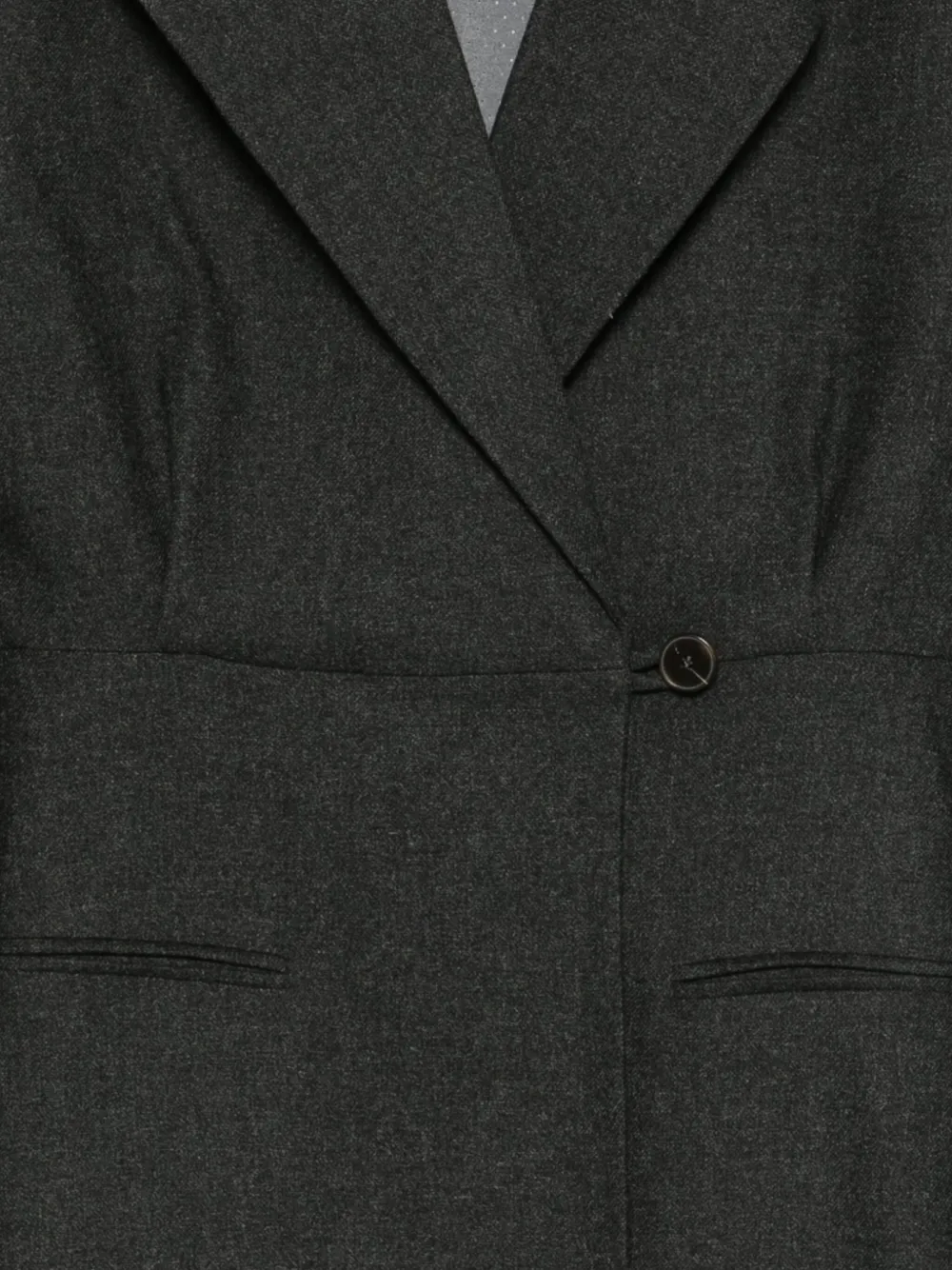 Alysi Buttoned Coat In Black