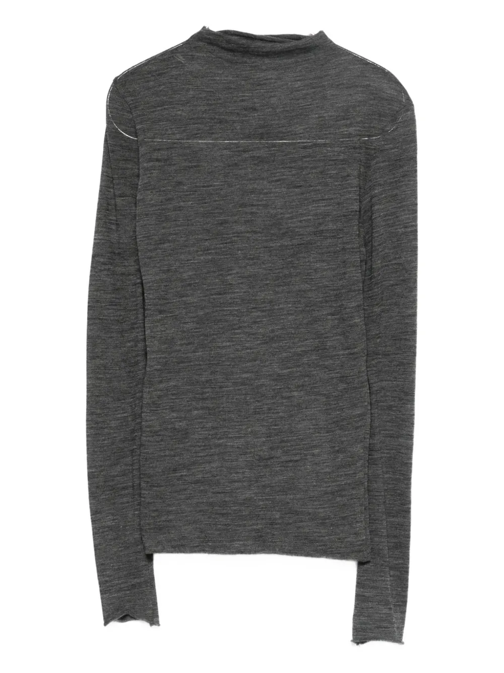 Alysi Mock-neck Sweater In Gray