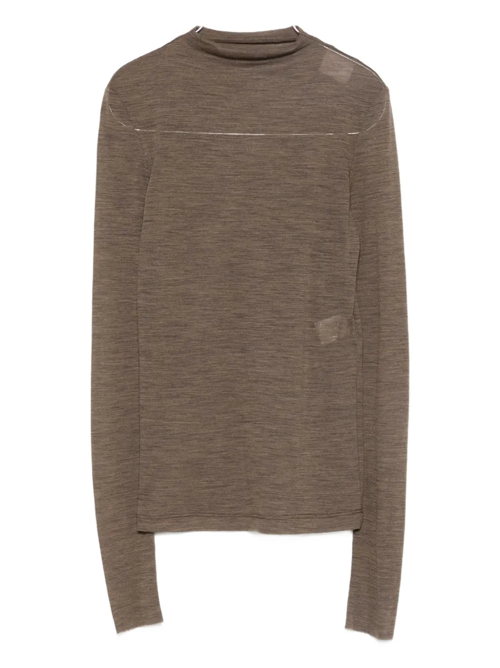 Alysi Mock-neck Sweater In Brown