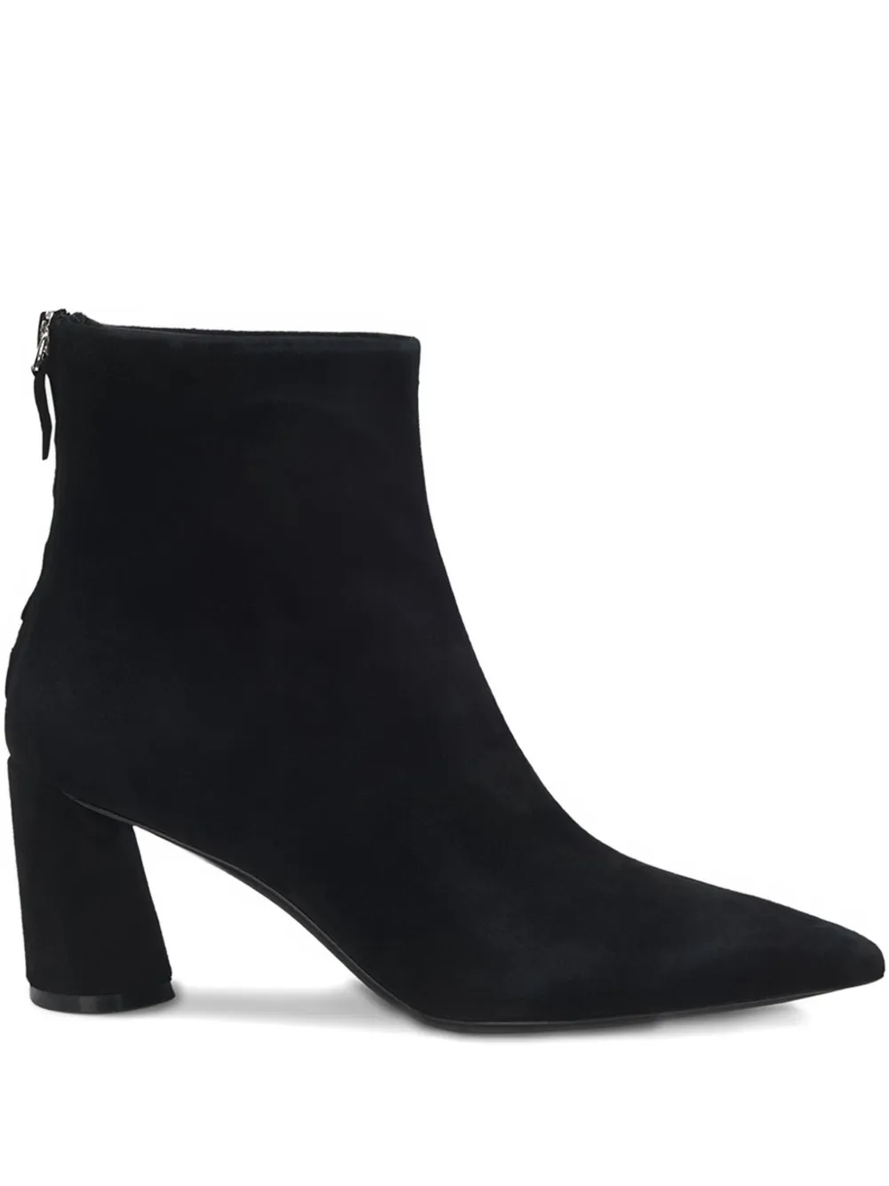 Hugo Boss Pointed Block-heel Boots In Black