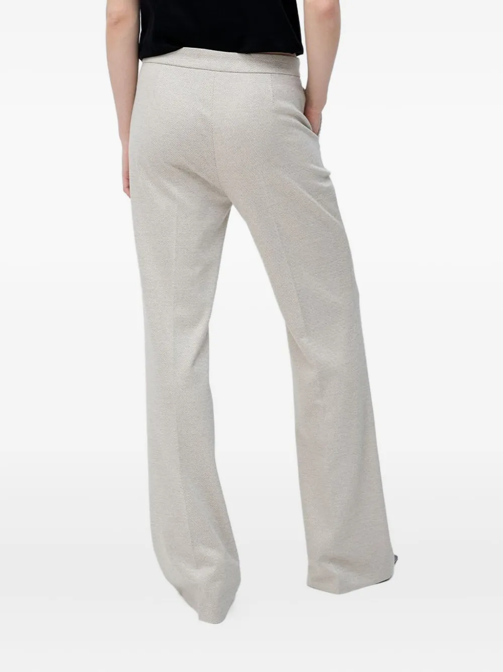Hugo Boss Flared Trousers In Neutral