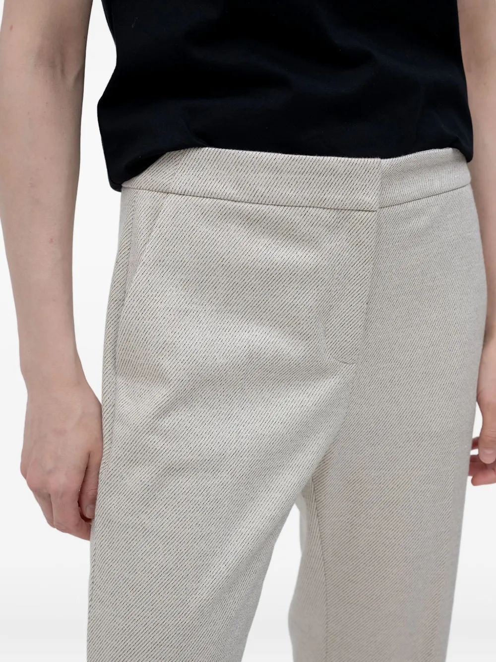 Hugo Boss Flared Trousers In Neutral