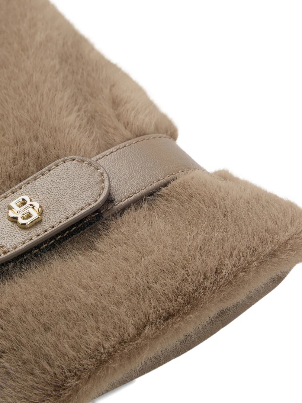 BOSS Handschoenen met logoplakkaat - Bruin