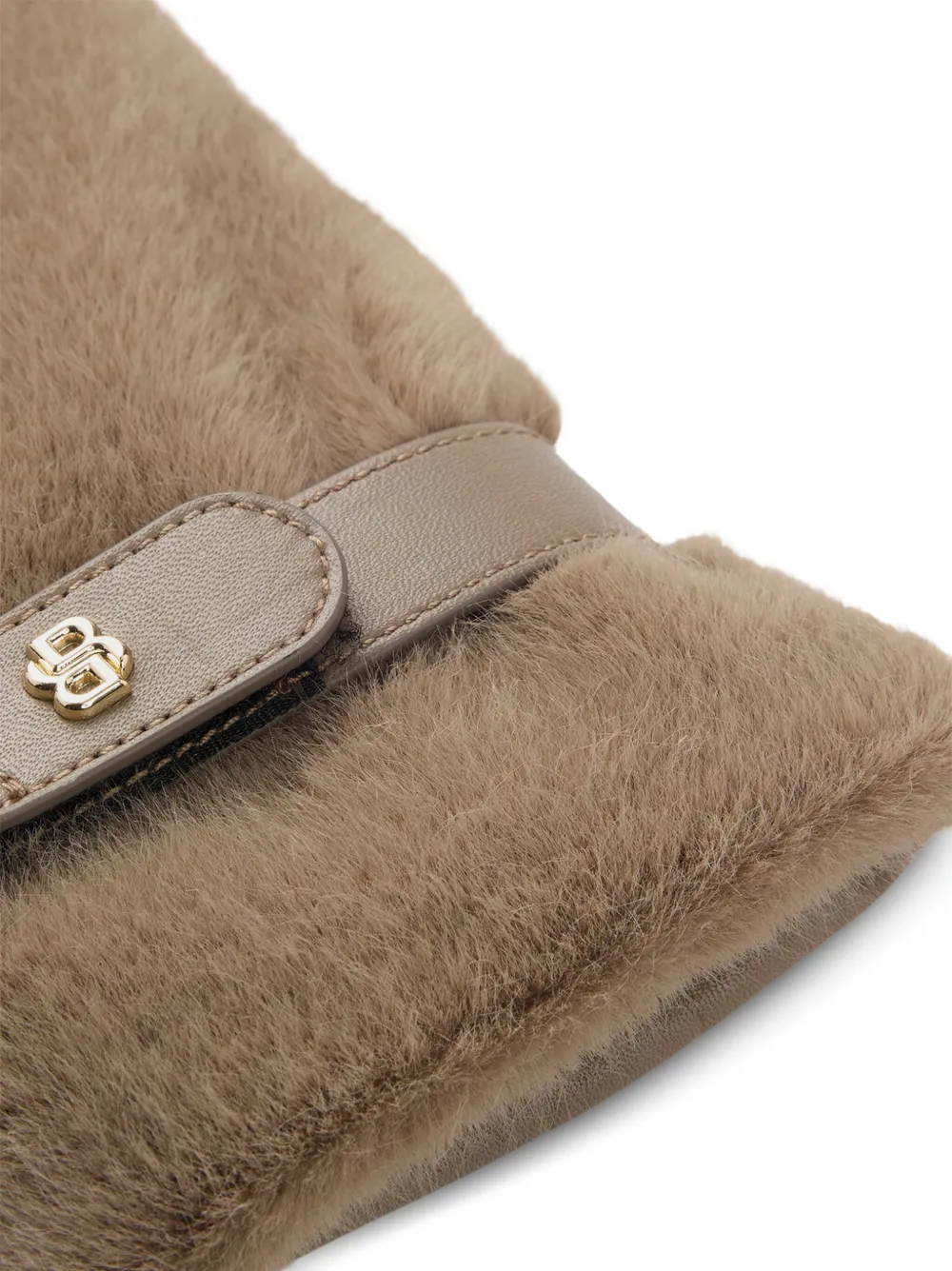 BOSS Handschoenen met logoplakkaat Bruin