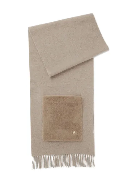 BOSS pocket-detail fringed scarf