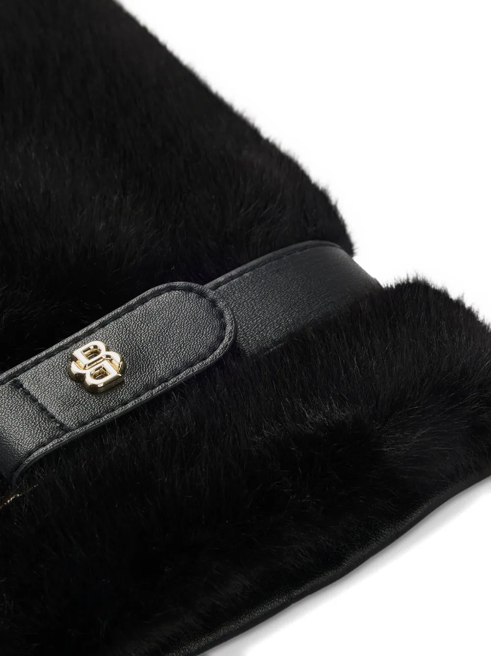 BOSS Wanten met logoplakkaat - Zwart