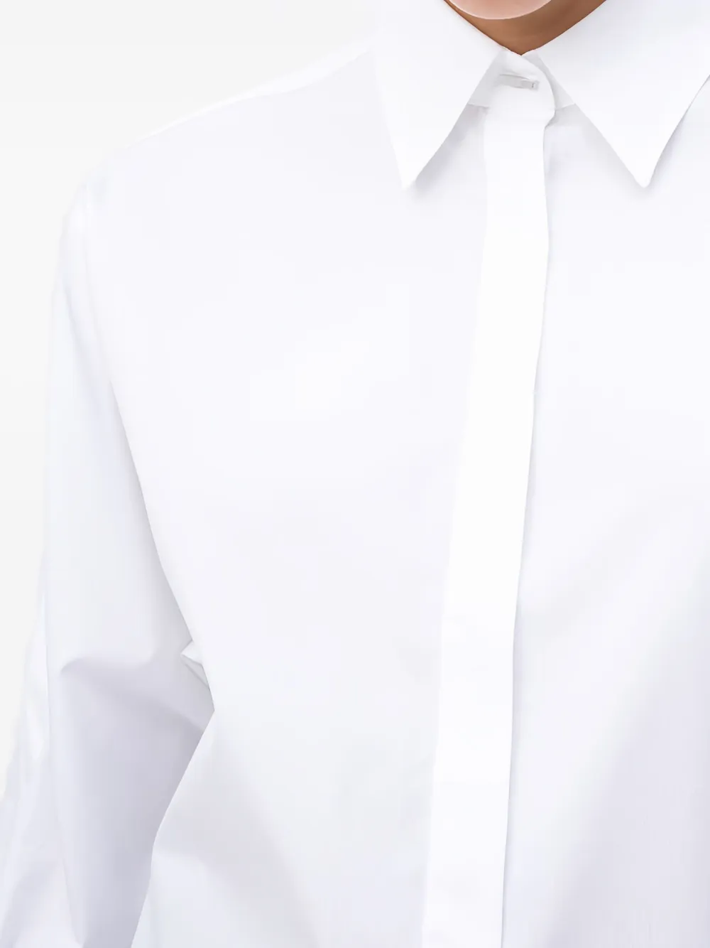 BOSS Katoenen blouse Wit