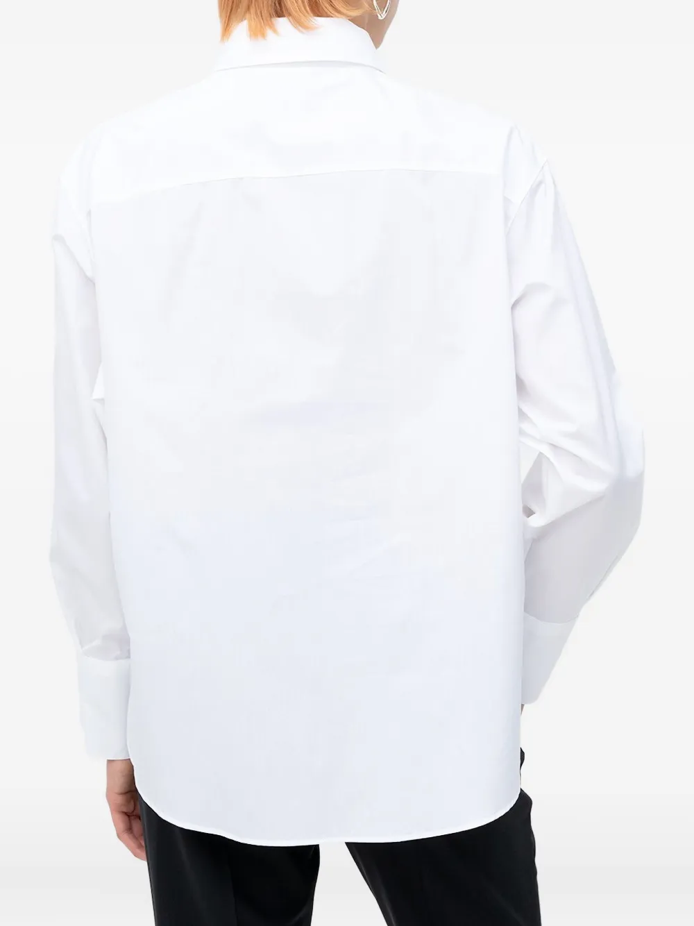 BOSS Katoenen blouse - Wit