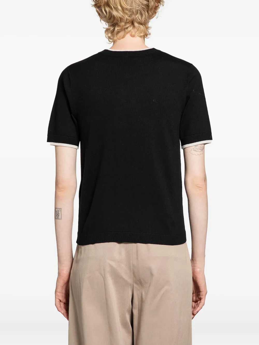 'S Max Mara Top met ronde hals Zwart