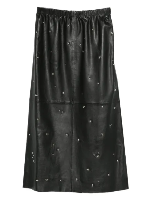 Alysi embellished leather skirt