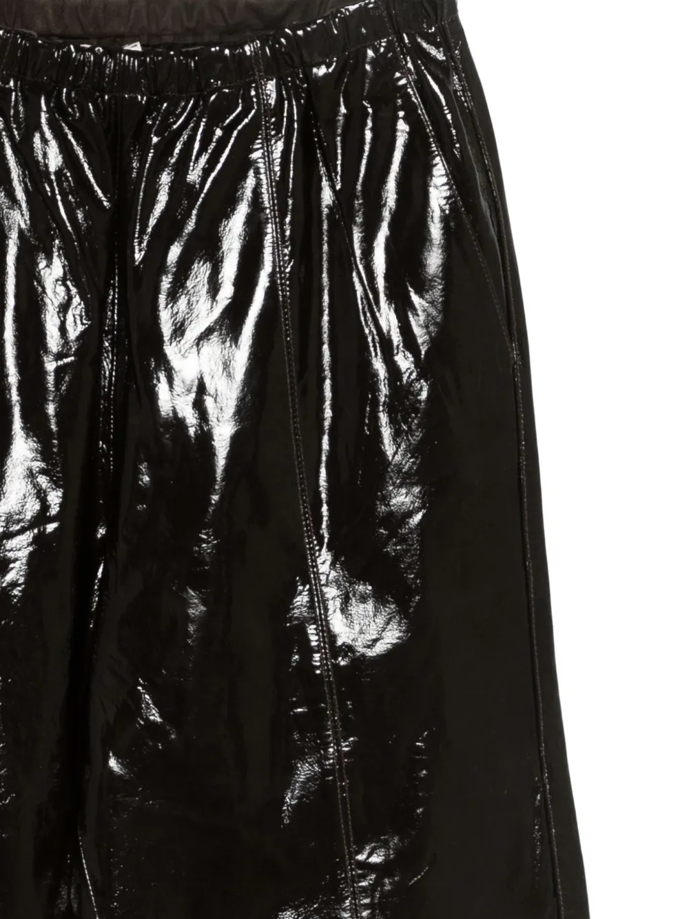 Alysi Leren broek Bruin