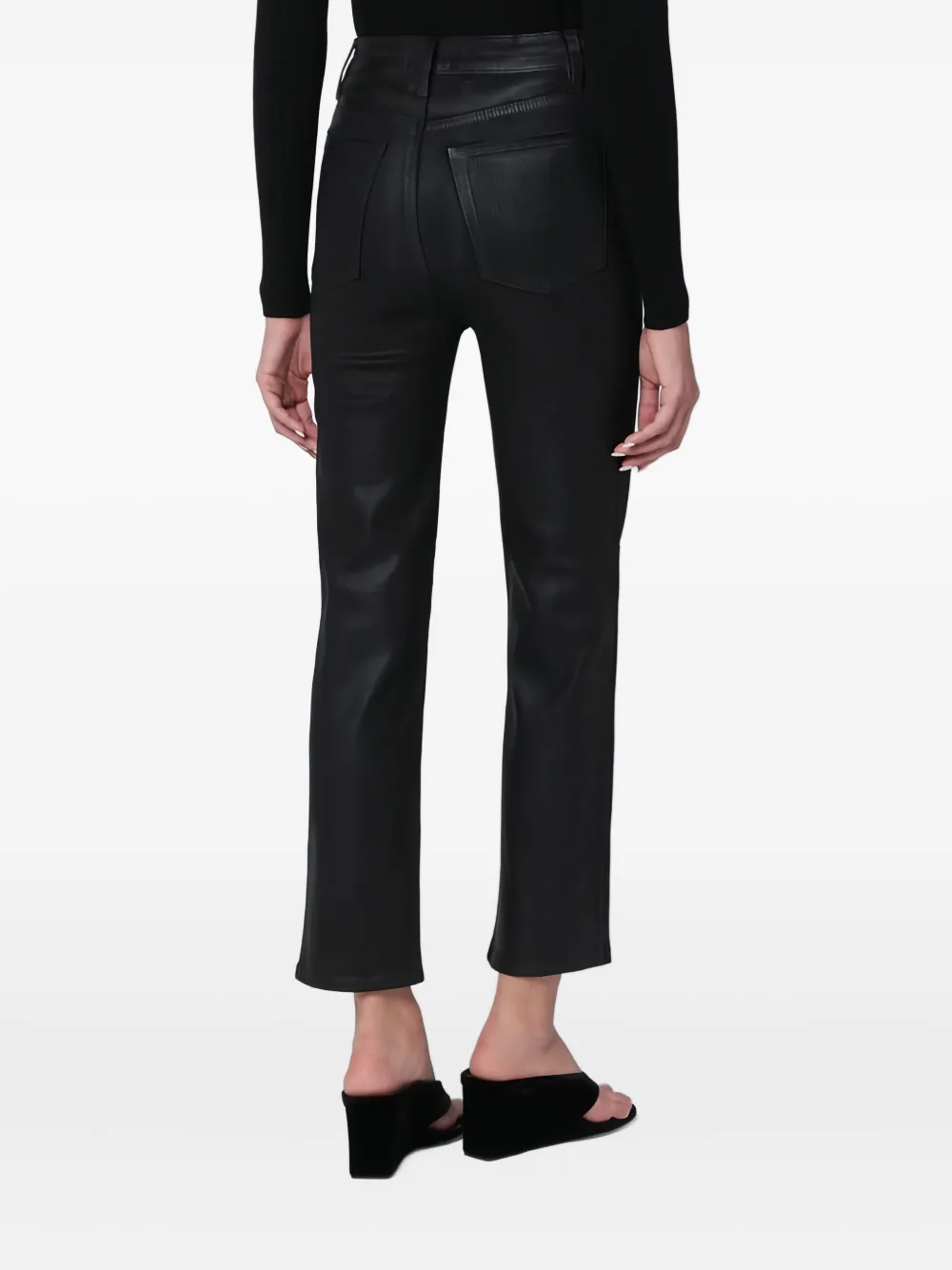Frame Black Le Sleek Straight Trousers In Black