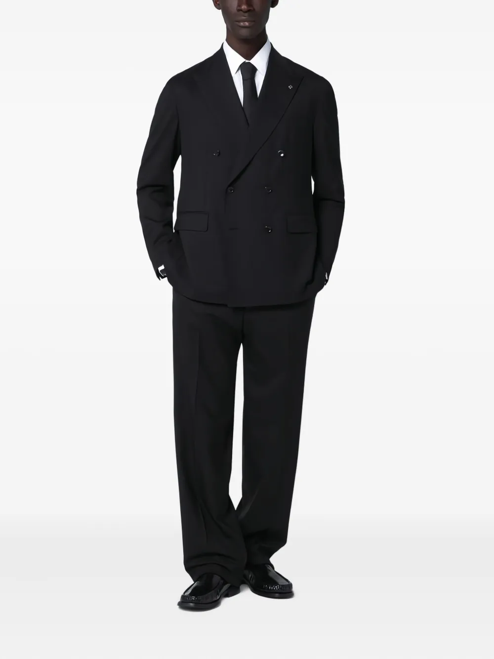 Tagliatore double-breasted suit | Black | Image 1