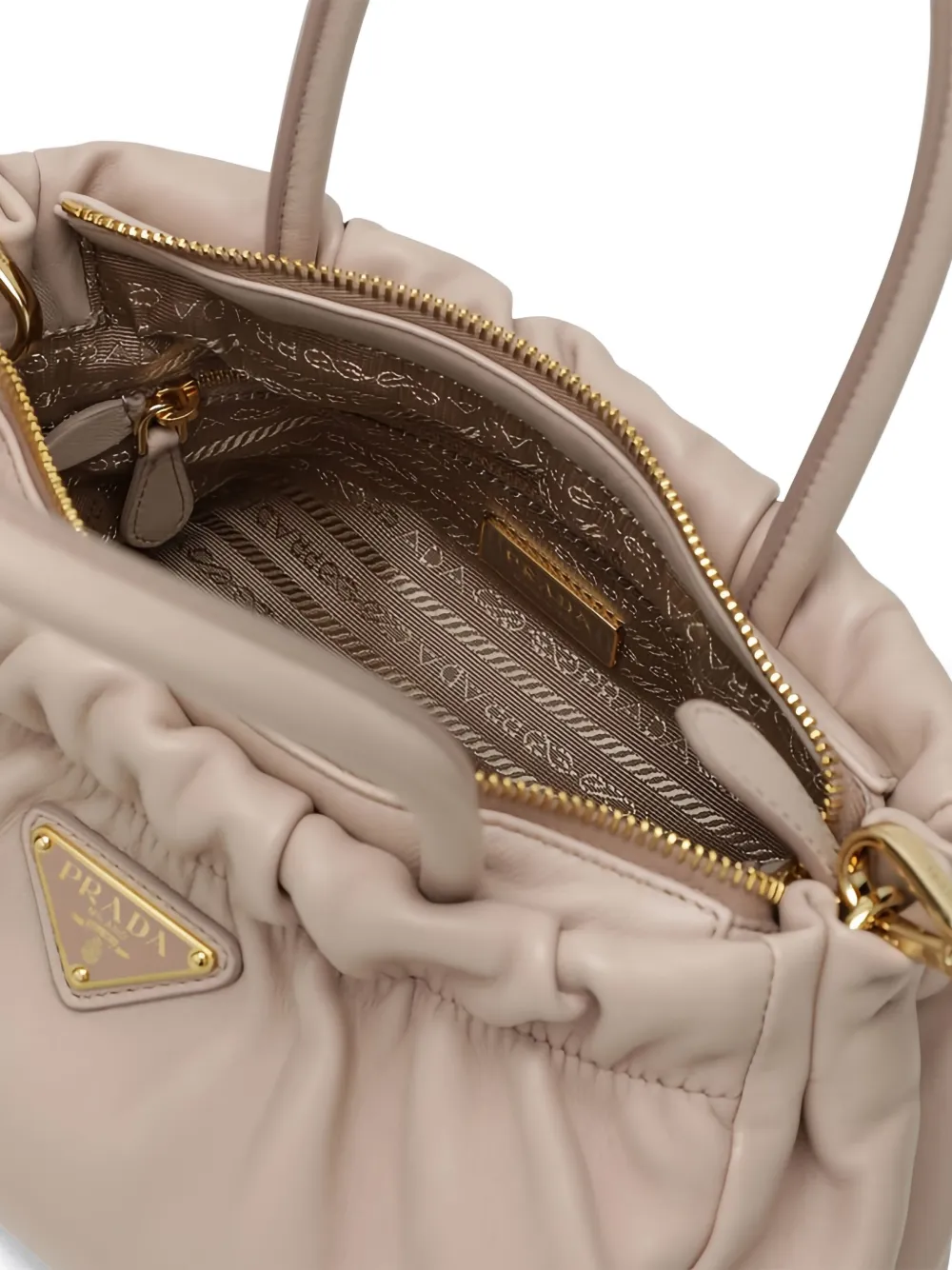 Prada Leren shopper Beige